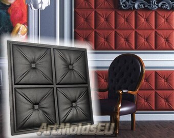 BMold BUDS 3D Decorative Wall Panel – 19.7″ ABS Plastic Mold For Plaster – 1pc
