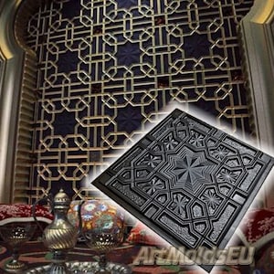 Panel 3D Molde para baldosas de yeso, escayola u hormigón para paneles decorativos de pared 'Sultan'