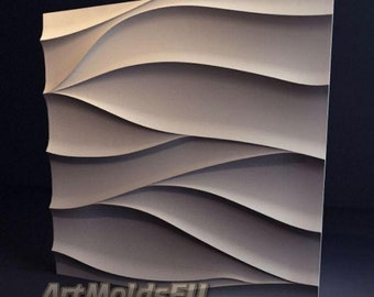 3D panel Mold for gypsum, plaster or concrete tile for decorative wall panels &#39;Buton&#39;