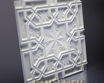 3D panel Mold for gypsum, plaster or concrete tile for decorative wall panels &#39;Sultan&#39;