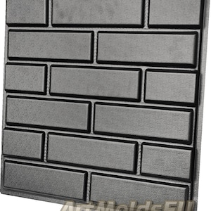 3D panel Mold for gypsum, plaster or concrete tile for decorative wall panels &#39;Straight bricks&#39;