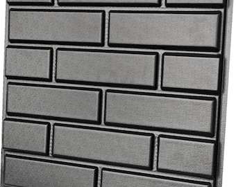3D panel Mold for gypsum, plaster or concrete tile for decorative wall panels &#39;Straight bricks&#39;