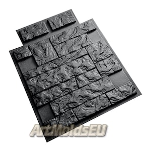 Mold for Wall stone, facade decorative tile, artificial brick, for plaster, gypsum or concrete &quot;Fagot&quot;