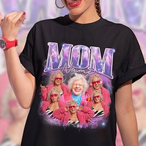 Benutzerdefinierte Bootleg Rap PNG, Bootleg Mom Tee PNG, individuelle Geschenkidee zum Muttertag, personalisierte Geburtstagsgeschenke, individuelles Geschenk für Mama Gesichtsbild