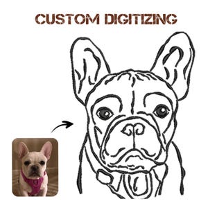 Custom Pet Outline Embroidery Digitizing, Cat Outline Embroidery, Dog Outline Digitizing, Outline Embroidery Design, Outline Embroidery File
