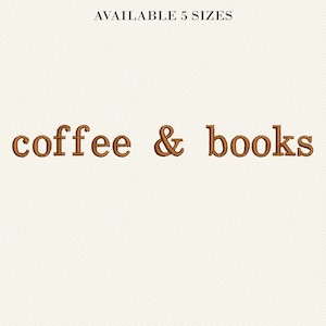 Coffee & Books Embroidery Design, Cute Book Lover File, Book Club Embroidery Pattern, Back To School Teacher Gift, Machine Embroidery File