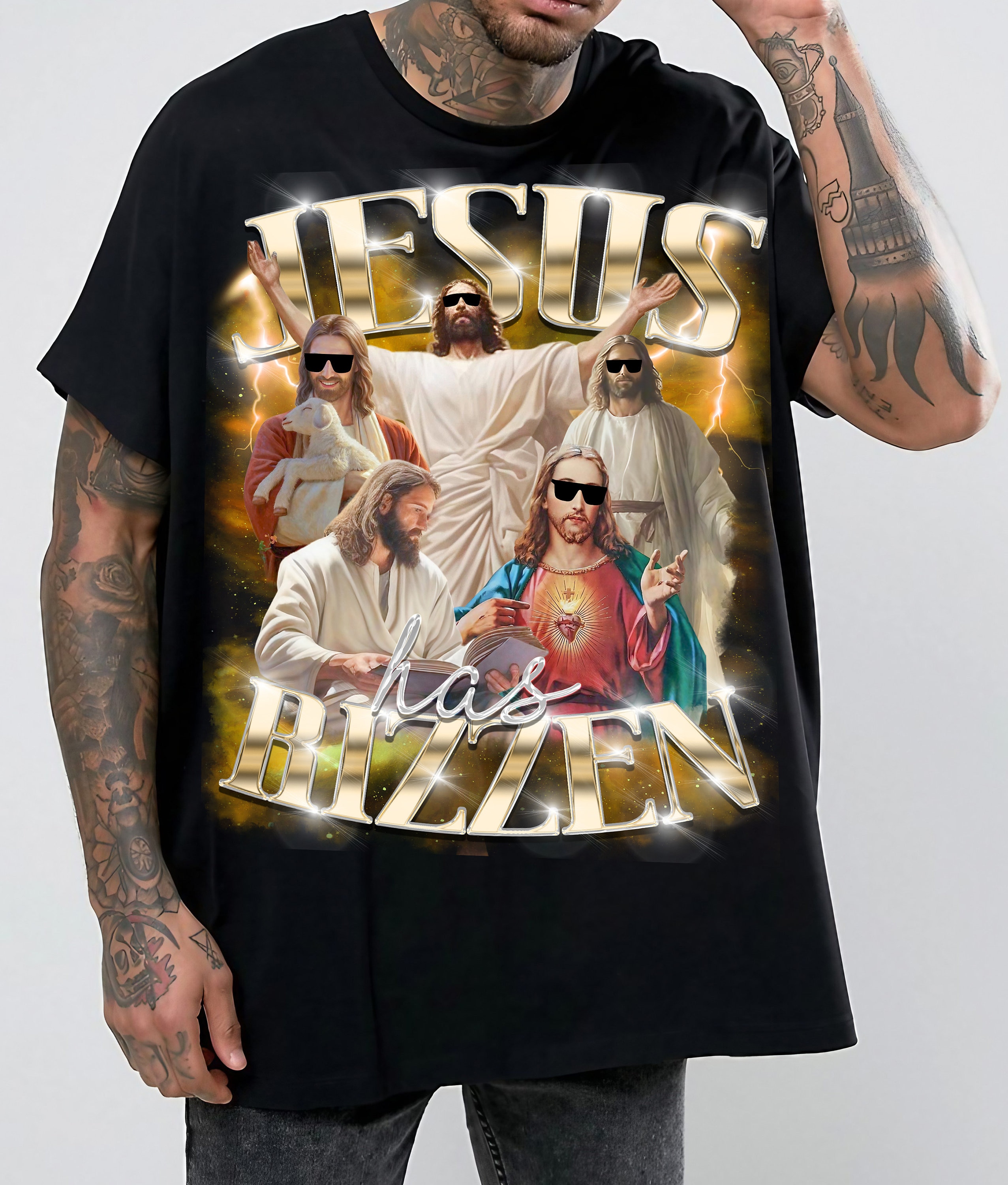 Digital File Jesus Has Rizzen Png Resurrection Sunday Retro 90s Graphic ...