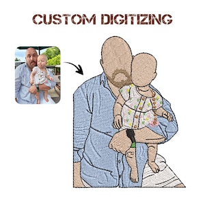 Custom Photo Embroidery Digitizing, Custom Photo Digitizing, Picture Embroidery Designs, Customized Mother's Day Gift for Mom
