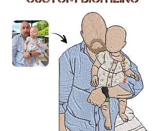 Custom Photo Embroidery Digitizing, Personalized Portrait File