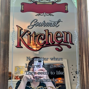 Vintage Retro Kitchen Wall Mirror Decor