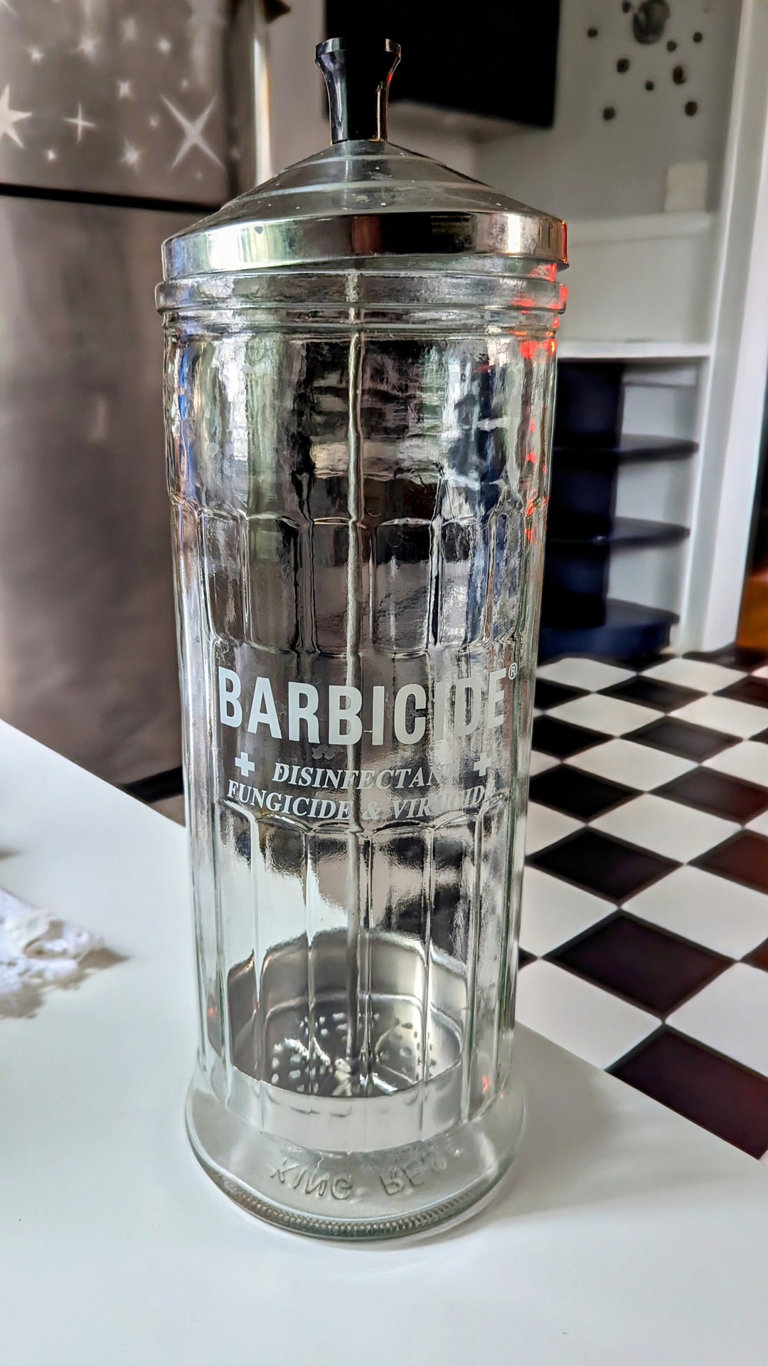 Vintage Barbicide Decorative Container/straw Holder - Etsy