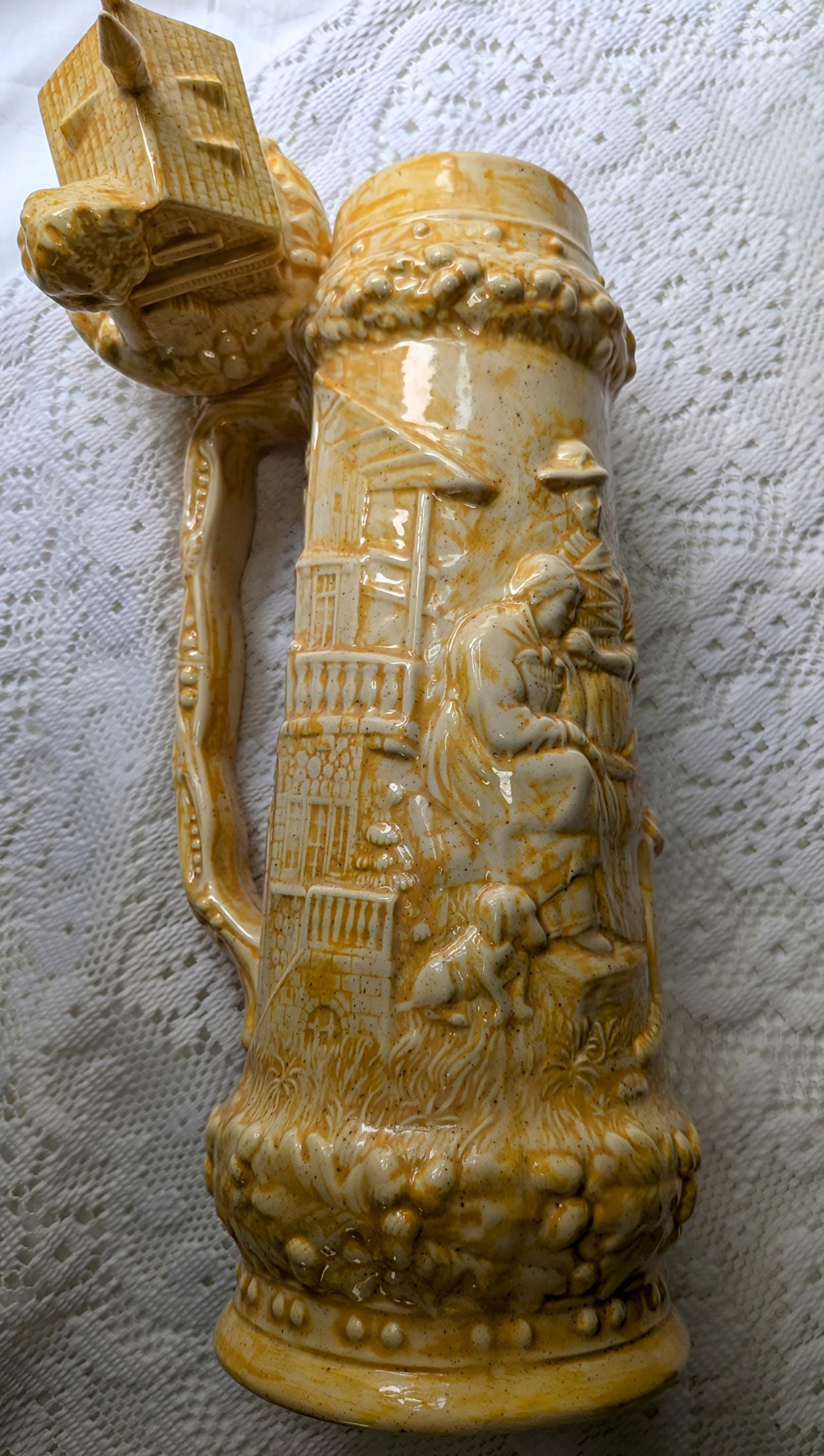 Unique Vintage Country Farmhouse Decor Giant Ceramic Beer Stein