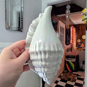 Pearlscent Ceramic Shell Home Decor Accent Piece