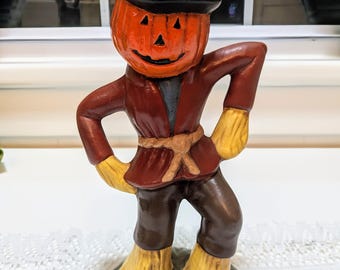 Halloween Pumpkin Scarecrow Fall Vintage Ceramic Mold