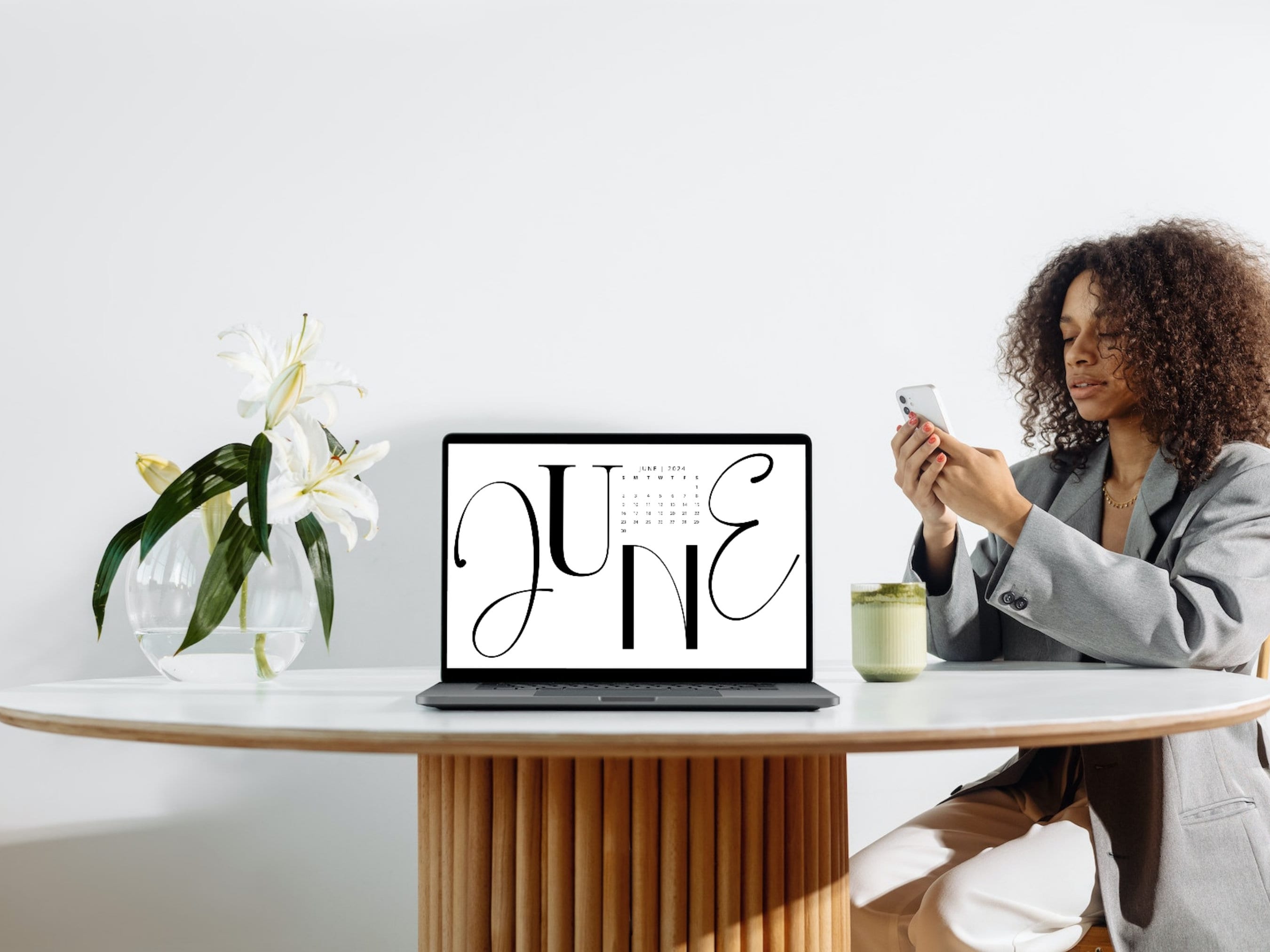 Desktop Wallpaper Calendar Digital Desktop Calendar Aesthetic Wallpaper