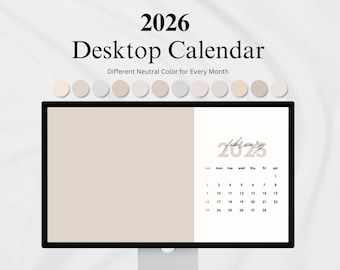 2026 Desktop Wallpaper Calendar Digital Desktop Organizer Aesthetic Wallpaper Mac Wallpaper Laptop Wallpaper Desktop Calendar Computer
