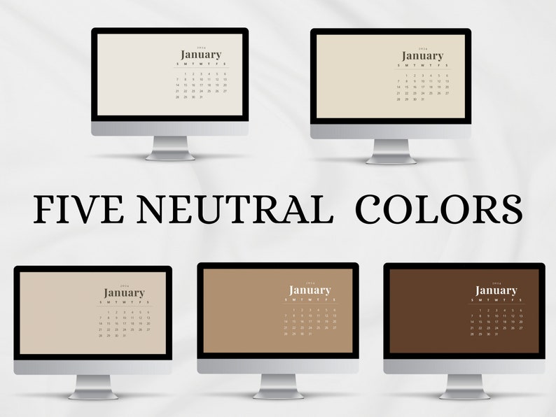 2024 Desktop Wallpaper Calendar Digital Desktop Wallpaper Aesthetic