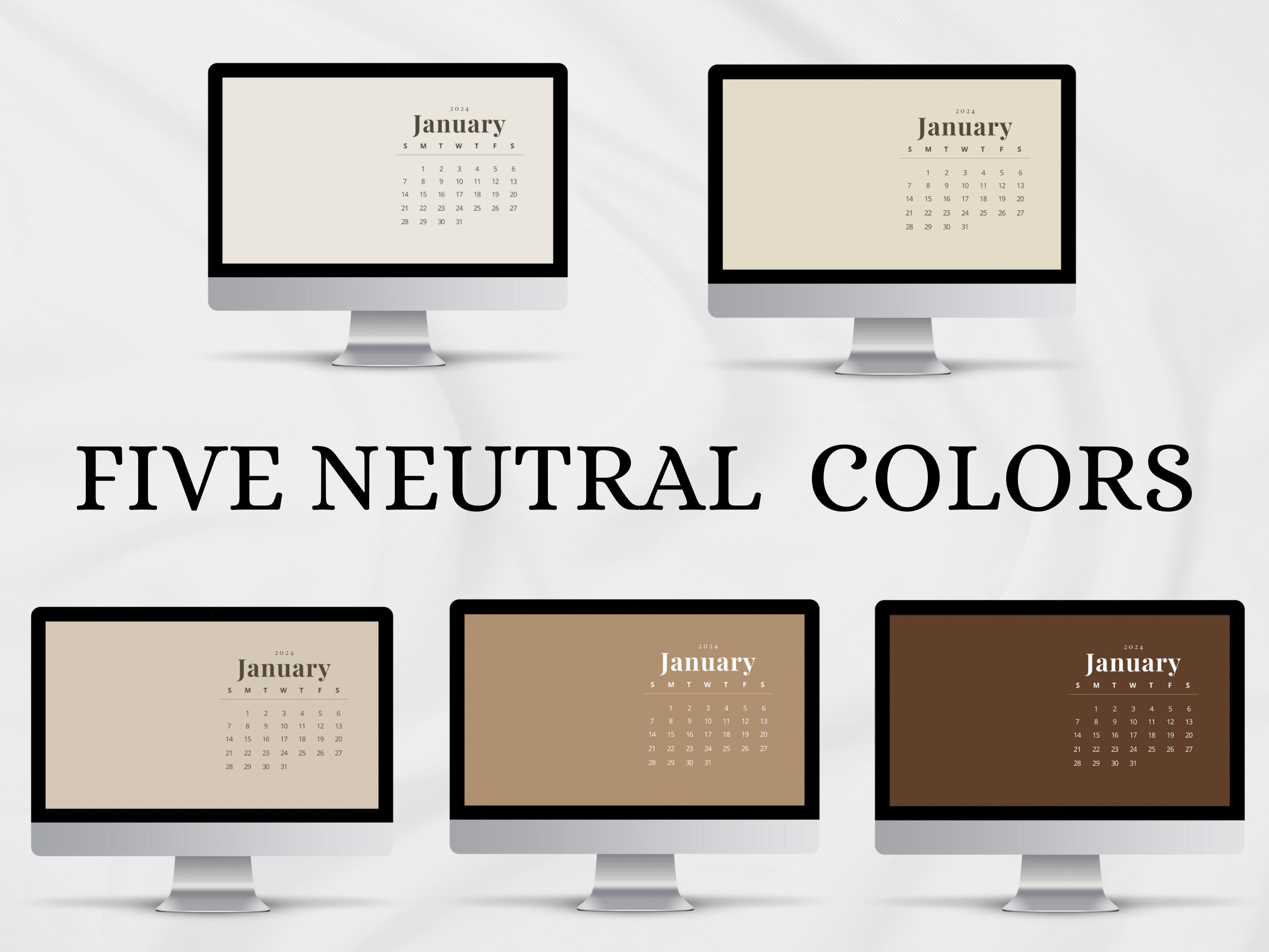 2024 Desktop Wallpaper Calendar Digital Desktop Wallpaper Aesthetic