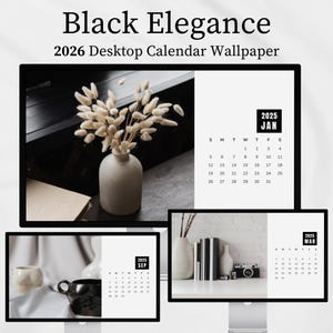 2026 Desktop Wallpaper Calendar Digital Desktop Organizer Aesthetic Laptop Wallpaper Mac Wallpaper Black Wallpaper Dark Mode Computer