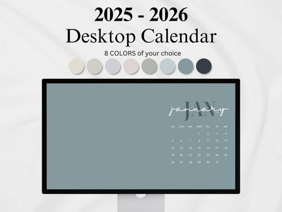2026 Desktop Calendar Wallpaper Macbook Wallpaper Laptop Wallpaper Minimalist Boho Organizer Wallpaper (Digital Download)