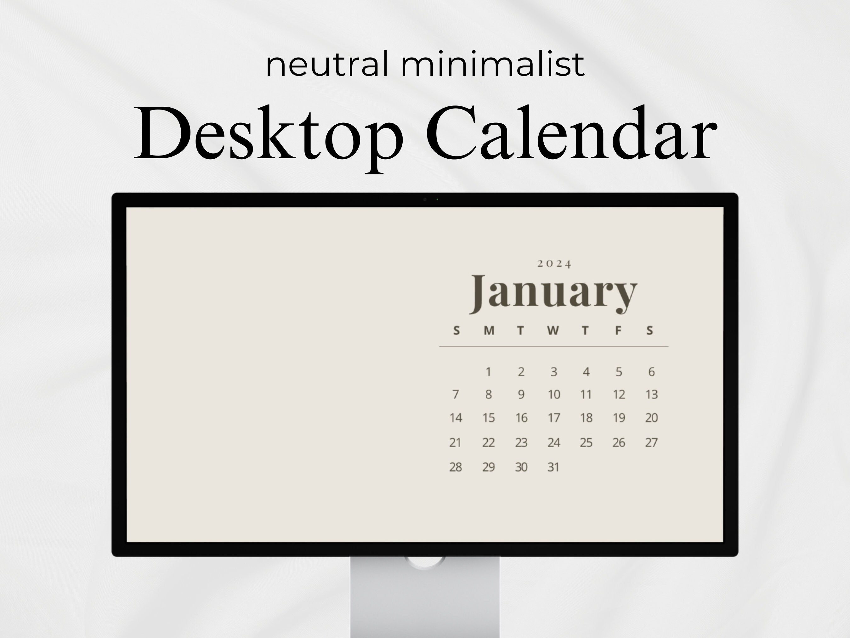 2024 Desktop Wallpaper Calendar Digital Desktop Wallpaper Aesthetic