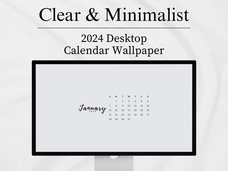 2024 Desktop Wallpaper Calendar Digital Desktop Calendar Aesthetic