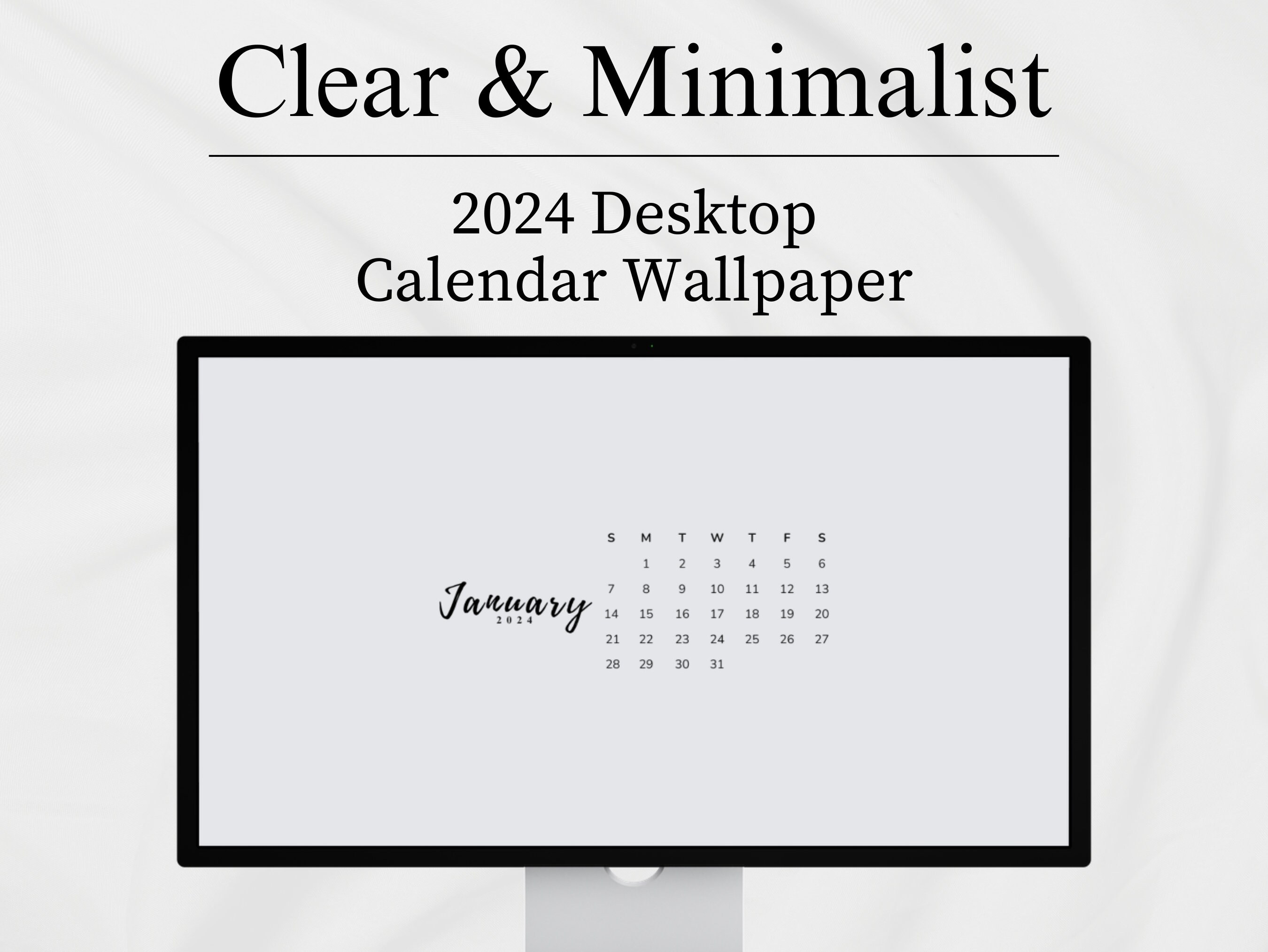 2024 Desktop Wallpaper Calendar Digital Desktop Calendar Aesthetic