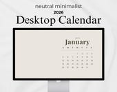 2026 Desktop Wallpaper Calendar Digital Desktop Wallpaper Aesthetic Wallpaper Background Minimalist Wallpaper Mac Wallpaper Computer