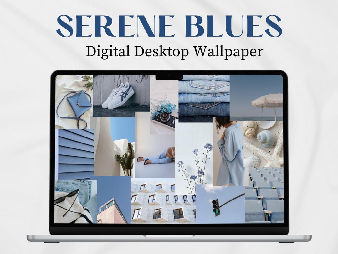 First Programmable Computer Wallpaper Digital Desktop Wallpaper | Blue Aesthetic Wallpaper Moodboard MacBook ...