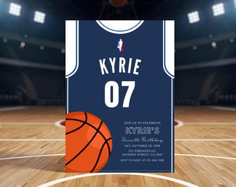 Dallas Mavericks Basketball Birthday Invitation Template: Editable Sports Party Invite (5x7, Digital Download)