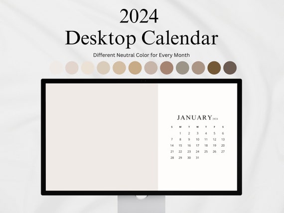 2024 Desktop Wallpaper Calendar Digital Desktop Wallpaper Aesthetic  Wallpaper Background Minimalist Neutral Color Calendar Mac Wallpaper - Etsy