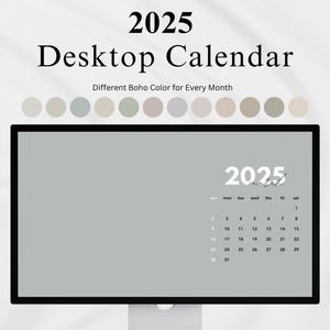 2025 Desktop Wallpaper Calendar | Aesthetic Desktop Organizer Desktop Calendar Macbook Wallpaper Laptop Wallpaper Boho Minimalist Computer