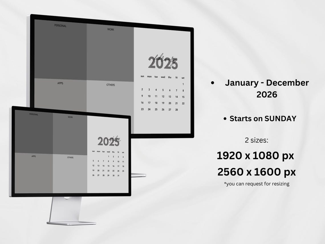 2026 Desktop Organizer Wallpaper MacBook Wallpaper Desktop Calendar ...