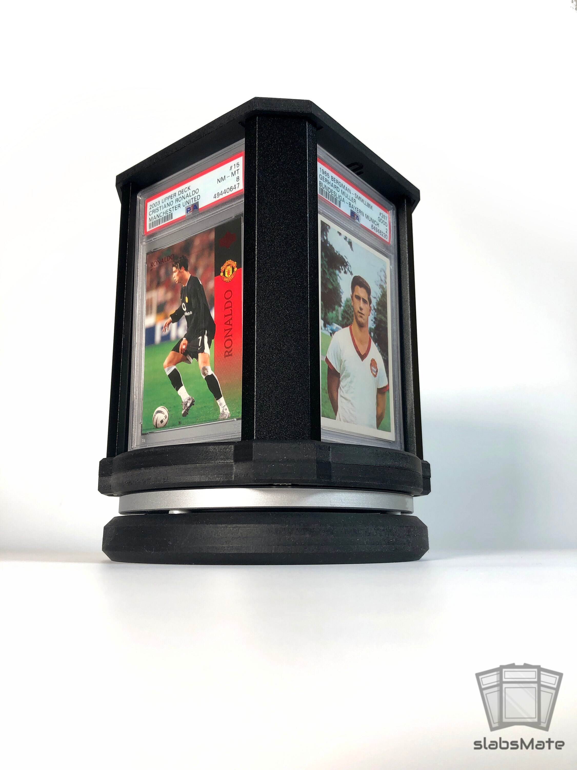 Rotating Tower Display Stand Graded Cards, Sleeved PSA Slabs, Storage