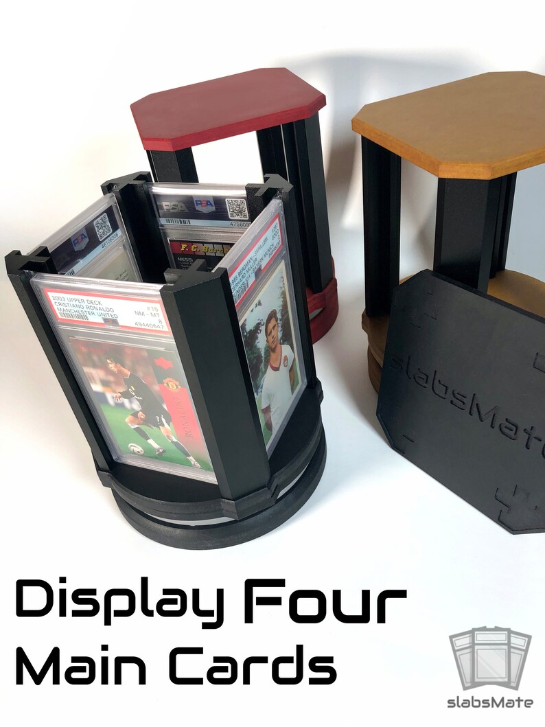 Rotating Tower Display Stand Graded Cards, PSA Cgc PGS Slabs, Storage