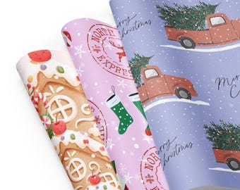Very Merry Holiday Gift Wrapping Paper, Matte Finish, 3 Pack