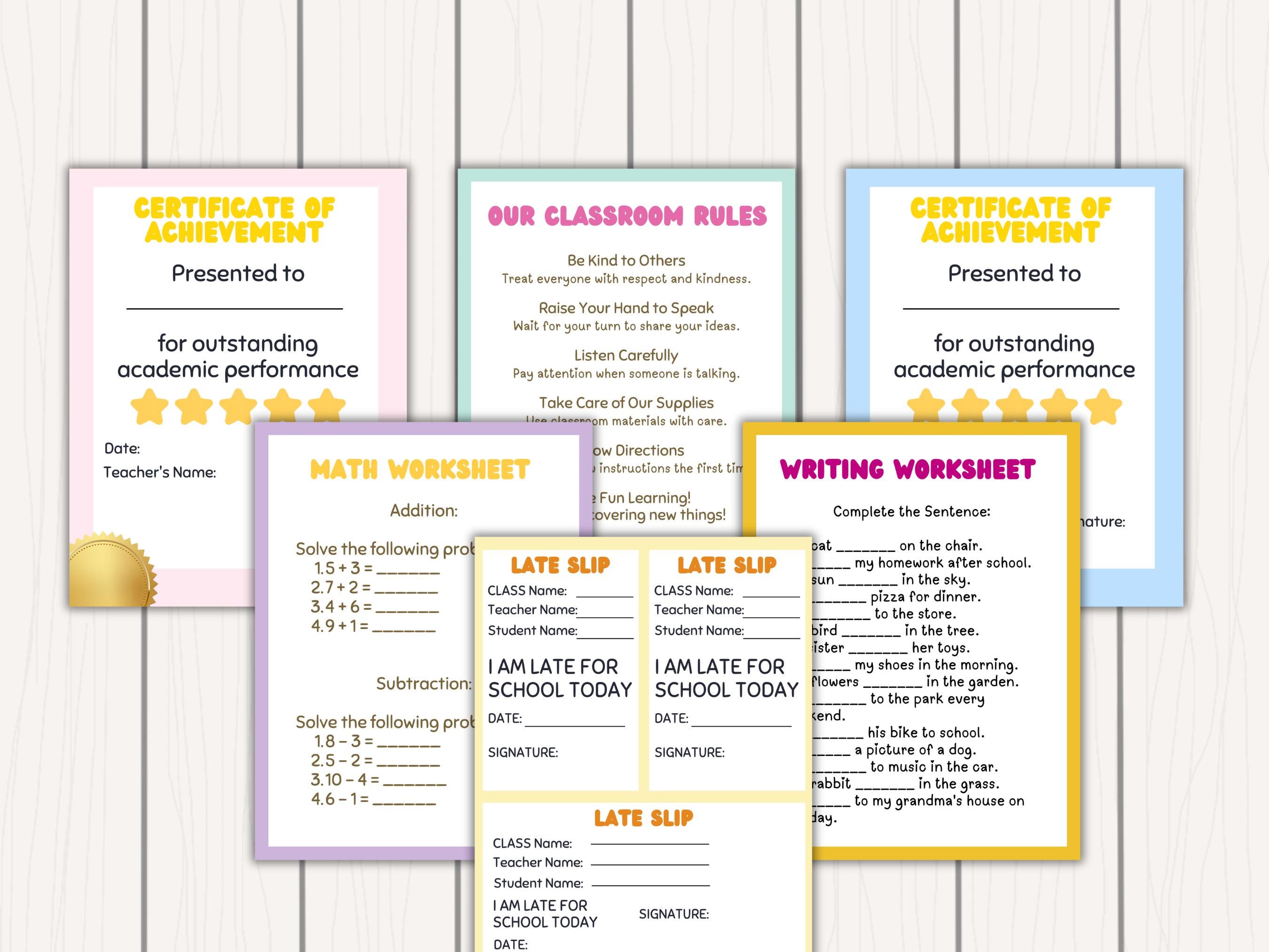 Teacher Printable Pretend Teacher Set Dramatic Play Imaginative Play ...