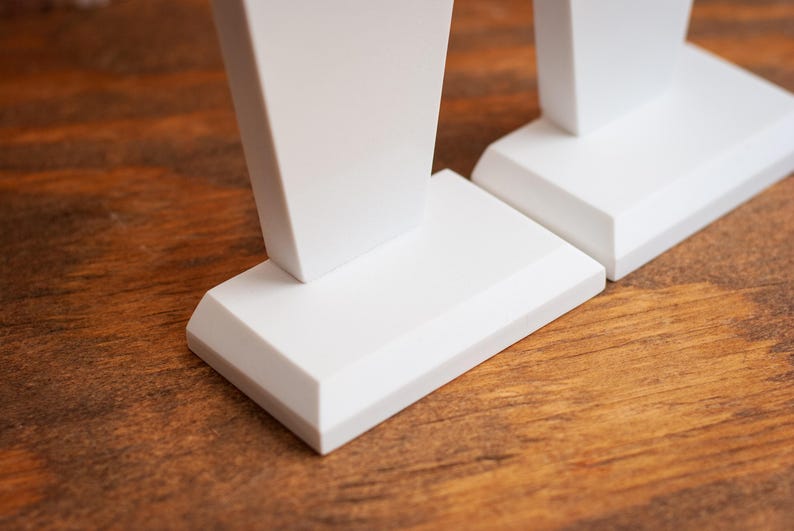 detailed view bookend stands, gothic bookend coffin shaped book holder for table, bookshelf, or book case