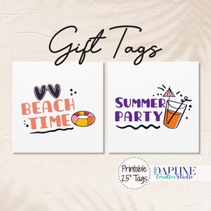 Beachy Bliss: Summer Gift Tags for DIY Projects - Printable & Instant Download