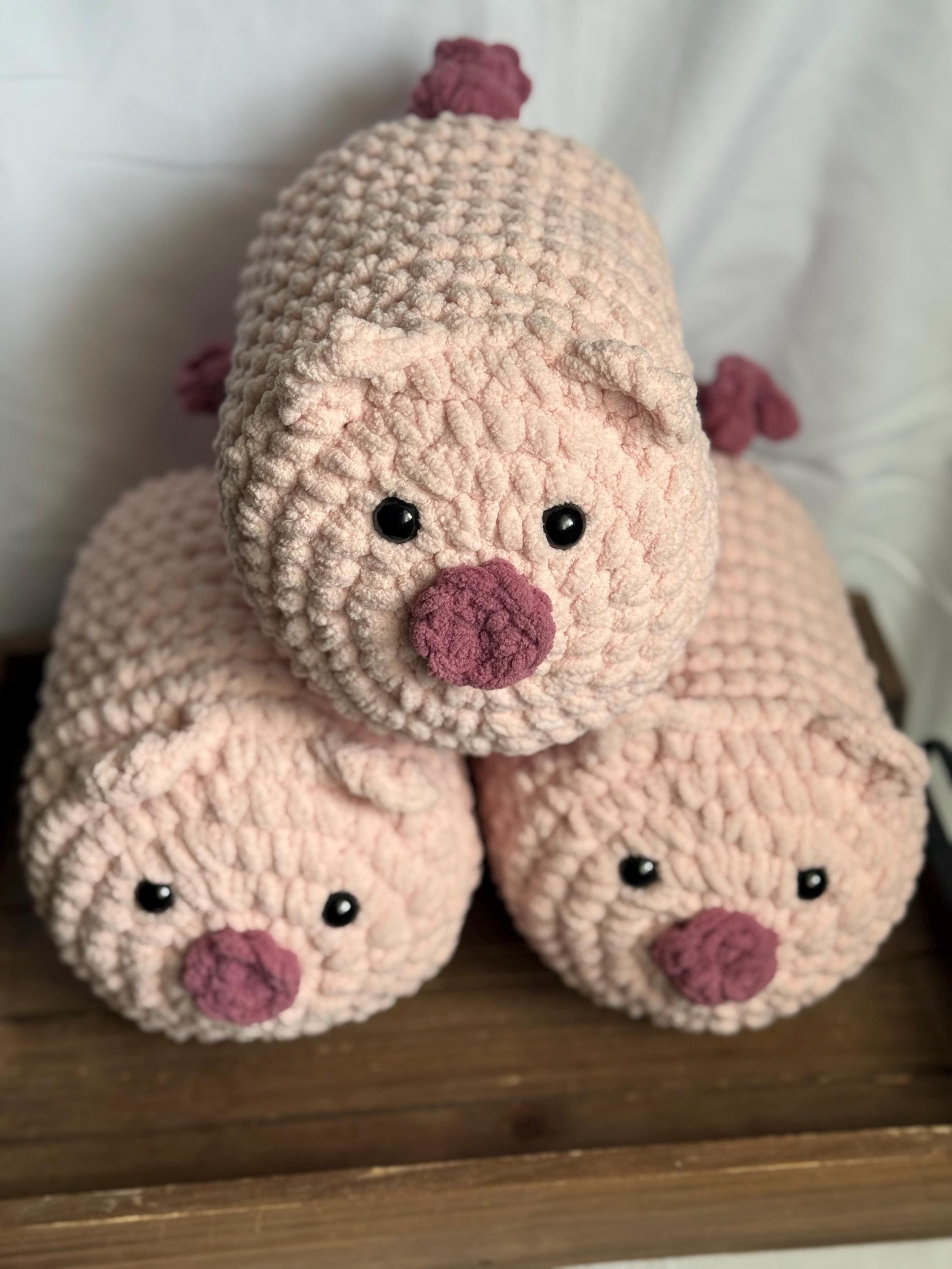 Crochet Cojin De Puerquito Puerquito Cojin Almohada De Cerdito