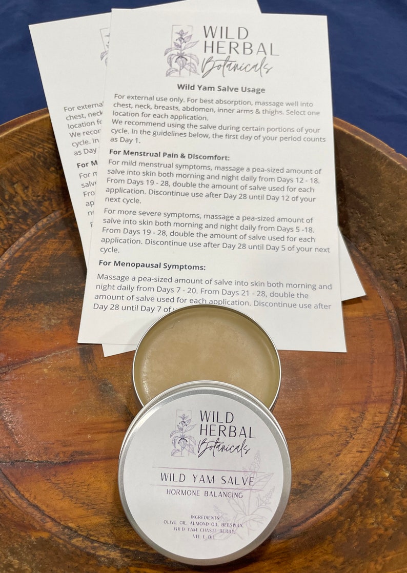 Wild Yam Salve Hormone Balancing for Women Menopausal Support Etsy