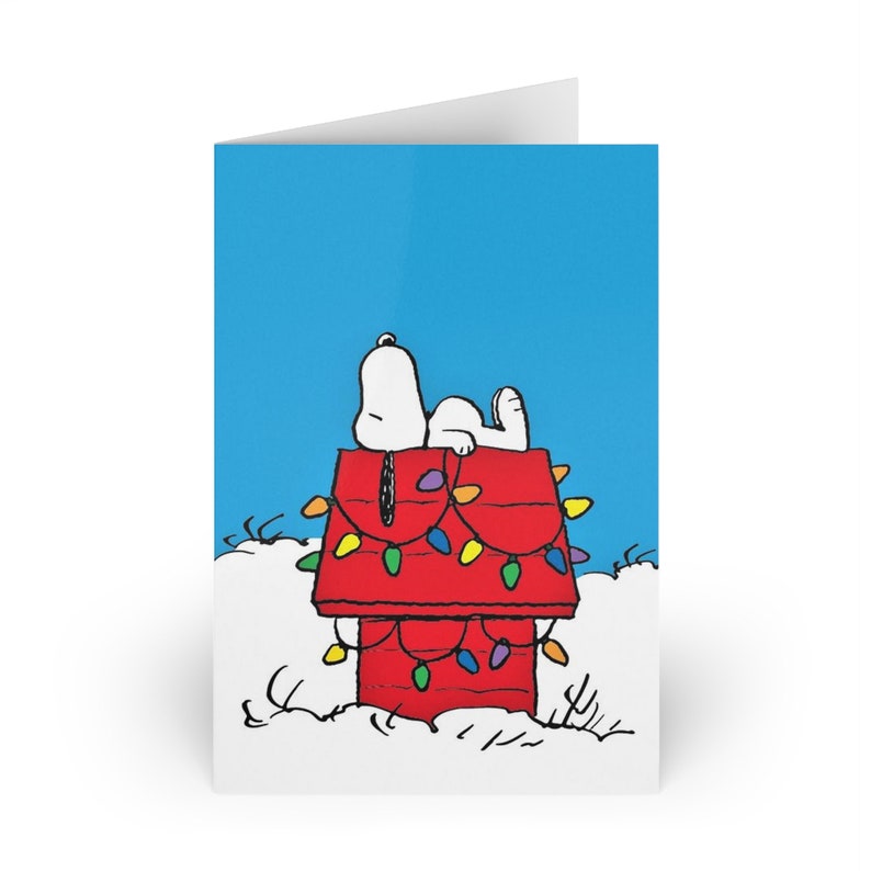 Snoopy Christmas Cards 1 or 10-pcs - Etsy Canada