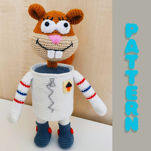 Crochet Pattern for Sandy Cheeks Squirrel , Amigurumi PDF Guide, Handmade Toy Making, Unique Crafting Gift Idea