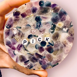 Amethyst Picky Pad mit echten Kristallen und Perlen, sensorisches Spielzeug/Fidget-Spielzeug, ADHS, Silikon, Stressabbau, TIKTOK Trend