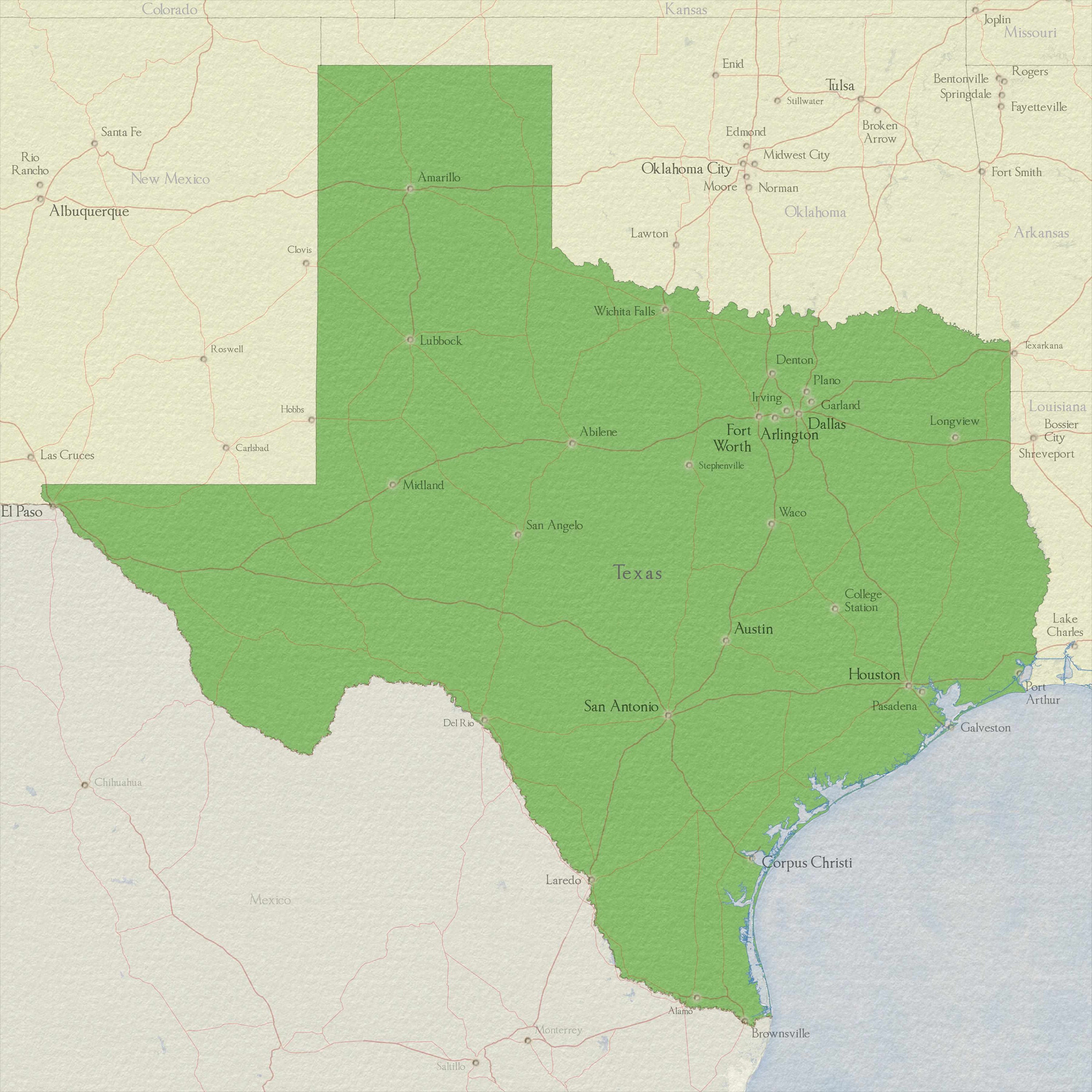 Texas Map Bundle: Styles Include Simple, Detailed, Rich, Elegant ...