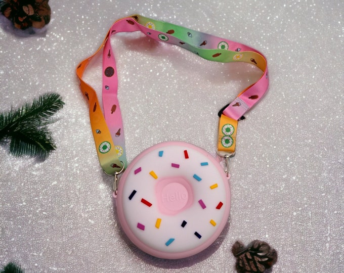 Chocolate Sprinkled Donut Purse / Realistic Faux Food Handbag, Unique