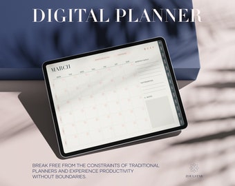 Minimalistische, ongedateerde digitale planner: Goodnotes, iPad (pdf)