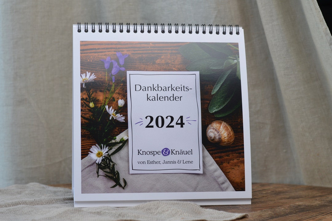 Gratitude Calendar 2024 With Bible Verses Etsy