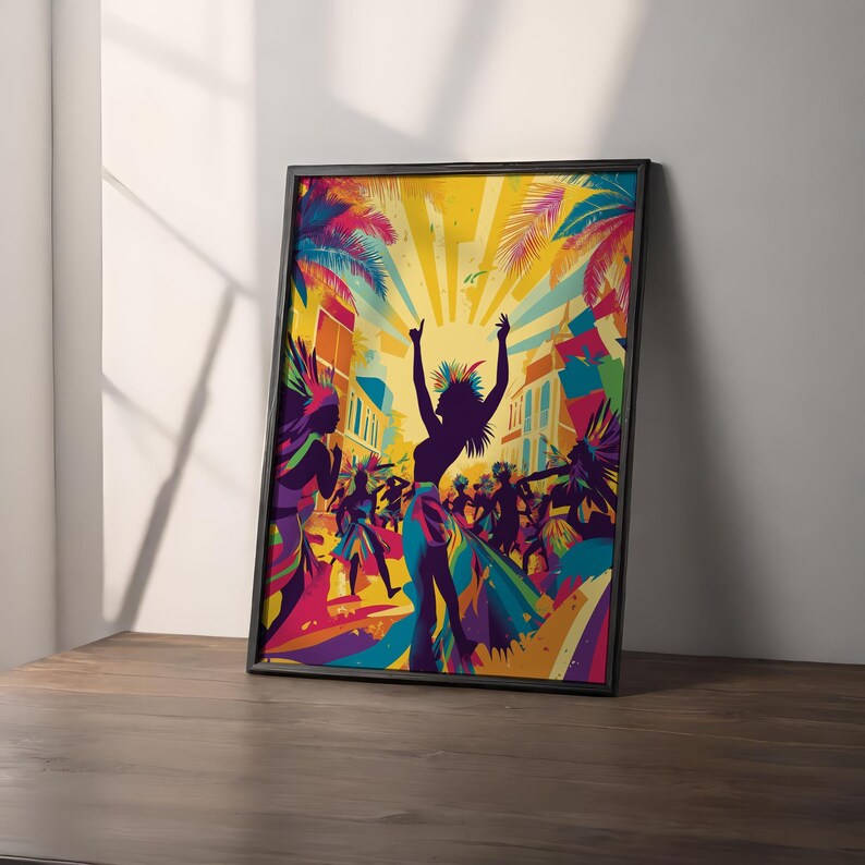 Rio De Janeiro Travel Poster Rio Carnival Wall Art Travel Print Rio