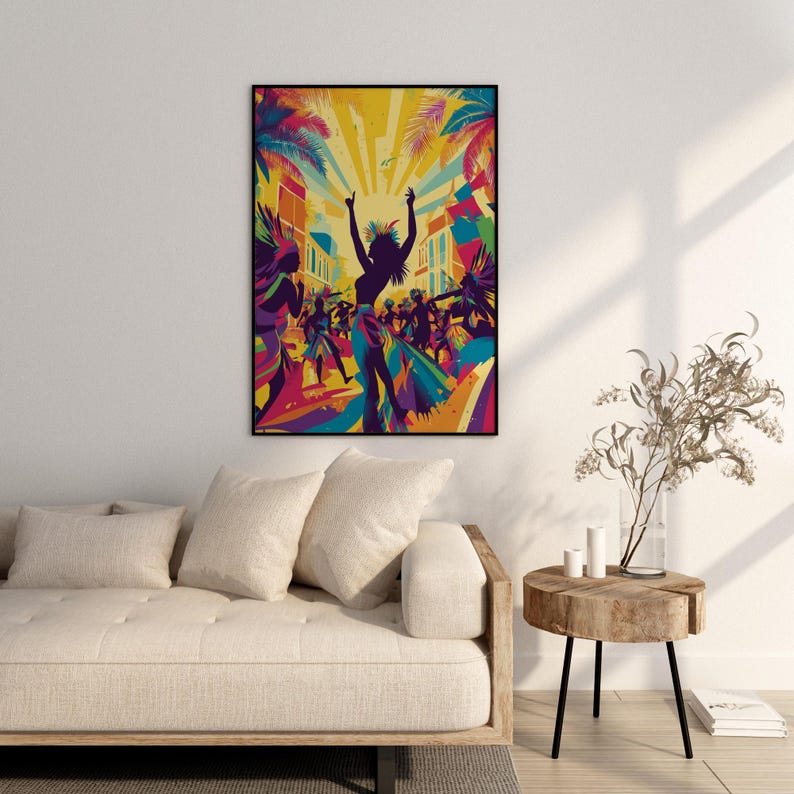 Rio De Janeiro Travel Poster Rio Carnival Wall Art Travel Print Rio